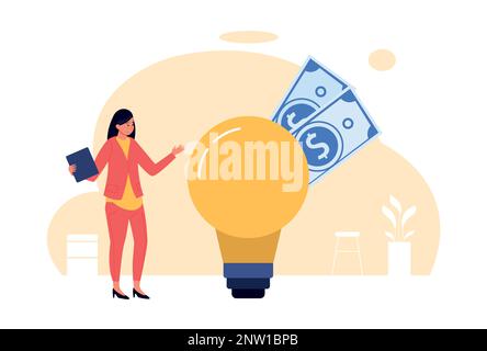 Business people generating new ideas for startup Stock Vector