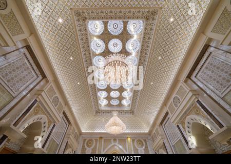 Abu Dhabi. Fragments of the architecture of the Presidential Palace of the United Arab Emirates in Abu Dhabi Stock Photo