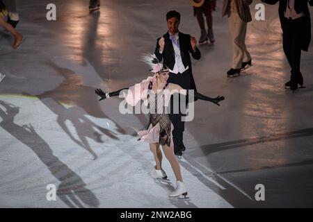 February 26, 2023, Turin, Italy, Italy: Italy, Turin 25 February 2023 PalaVela.CINEMA ON ICE.Ice skating .Carolina Kostner (Credit Image: © Tonello Abozzi/Pacific Press via ZUMA Press Wire) EDITORIAL USAGE ONLY! Not for Commercial USAGE! Stock Photo