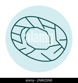 Alexandrite color line icon. Precious stones. Pictogram for web page, mobile app, promo. Stock Vector