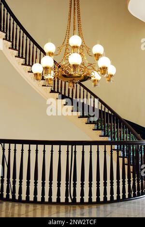 A curving staircase in the Alabama State Capitol, Montgomery Stock Photo