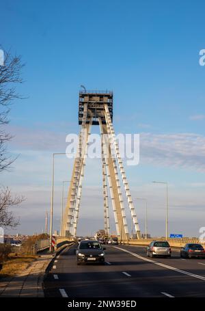 Bridge over Danube to Black Sea canal at Medgidia east of Constanta ...