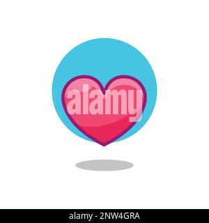 Heart shape vector icon. Stock Vector