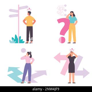 Make decision concept, right and wrong solution Stock Vector