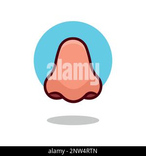 Cartoon human nose vector illustration . Stock Vector