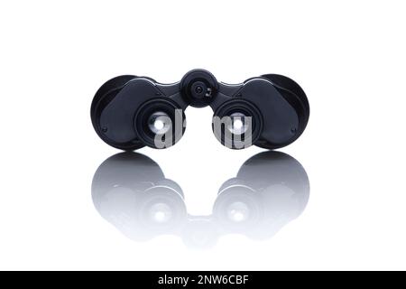 Binoculars isolated on white background. Stock Photo