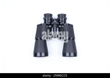 Binoculars isolated on white background. Stock Photo