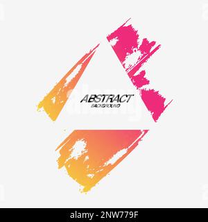 modern frame triangle with grunge gradient Stock Vector