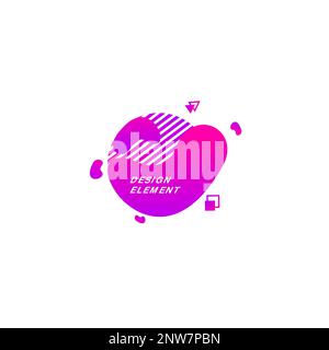 fluid abstract liquid badges shapes colorfull background. for banner web, app, poster vector Stock Vector