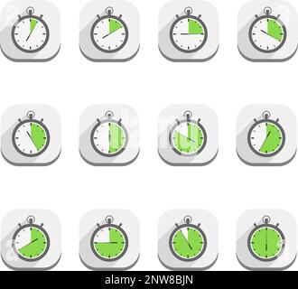 Stopwatch, flat design, vector eps10 illustration Stock Vector Image ...