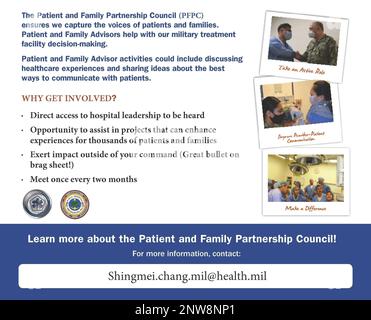 Eligible beneficiaries were asked to share their patient experiences, voice  concerns, and question leadership at Naval Hospital Bremerton during the  inaugural Patient and Family Partnership Council, January 25, 2023. The  council session