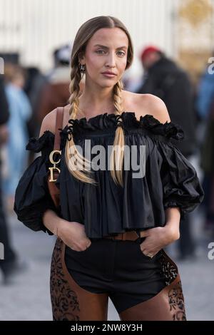 Carla Ginola looks street style ready at Paris Fashion Week