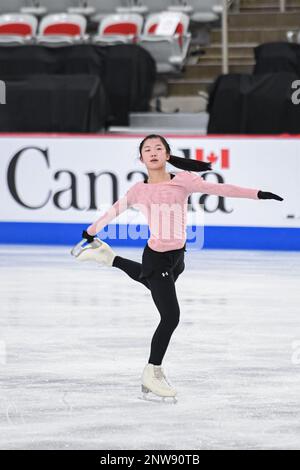 Ami NAKAI (JPN), during Ladies Practice, at the ISU World Junior Figure Skating Championships 2023, at WinSport Arena, on February 28, 2023 in Calgary, Canada. Credit: Raniero Corbelletti/AFLO/Alamy Live News Stock Photo