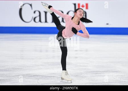 Ami NAKAI (JPN), during Ladies Practice, at the ISU World Junior Figure Skating Championships 2023, at WinSport Arena, on February 28, 2023 in Calgary, Canada. Credit: Raniero Corbelletti/AFLO/Alamy Live News Stock Photo