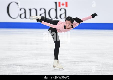 Ami NAKAI (JPN), during Ladies Practice, at the ISU World Junior Figure Skating Championships 2023, at WinSport Arena, on February 28, 2023 in Calgary, Canada. Credit: Raniero Corbelletti/AFLO/Alamy Live News Stock Photo