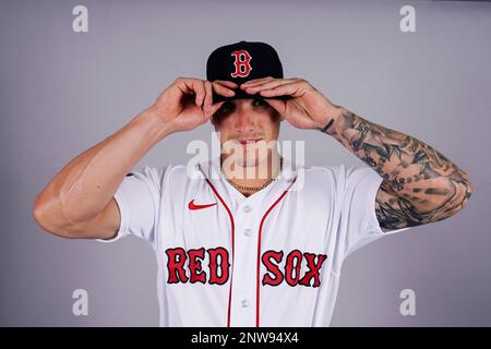 Boston Red Sox's Jarren Duran celebrates scoring in a baseball game against  the Seattle Mariners, Monday, July 31, 2023, in Seattle. (AP Photo/Lindsey  Wasson Stock Photo - Alamy