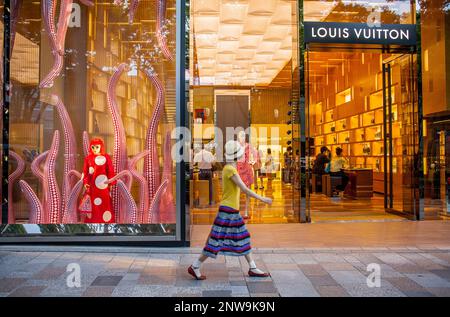 Louis Vuitton store by Jun Aoki, in Omotesando street. Tokyo. Japan. Stock Photo