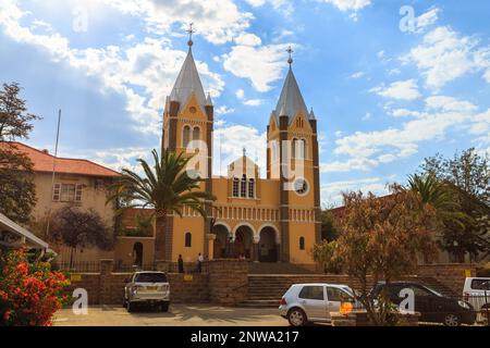 Windhoek, Namibia - 10 October 2018: Catholic Saint Mary Church, Cathedral in the capital city. Stock Photo