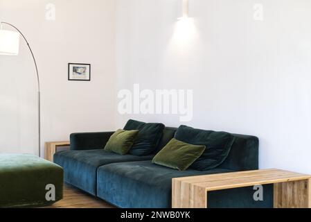 Beautiful European minimalistic style modern house interior Stock Photo