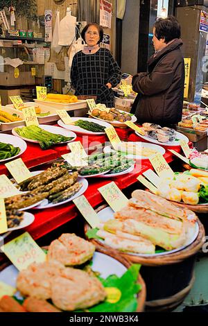 pickled vegetables in Kuromon Ichiba Market,Osaka, Japan,Asia Stock Photo