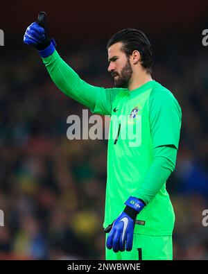 Alisson Becker of Brazil during the International Friendly match