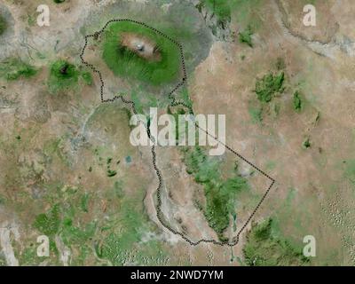 Kilimanjaro, region of Tanzania. High resolution satellite map Stock Photo