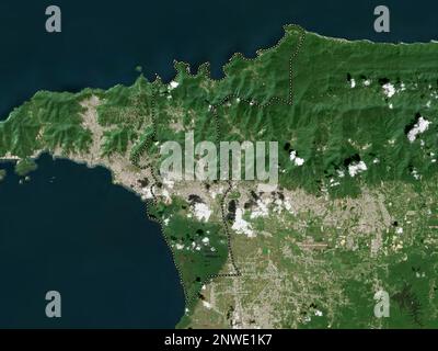 San Juan-Laventille, region of Trinidad and Tobago. Low resolution satellite map Stock Photo