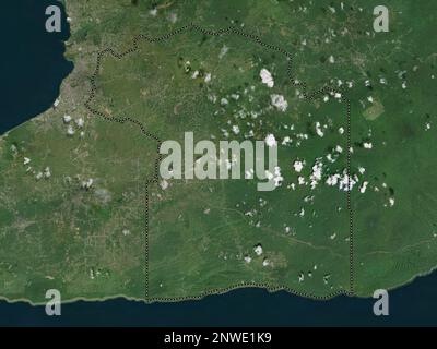 Princes Town, region of Trinidad and Tobago. High resolution satellite map Stock Photo