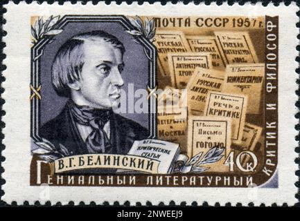 1957 Vissarion Belinsky Soviet postage stamp Stock Photo