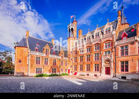 Bruges, Belgium. Gruuthuse, magnificent medieval building in Brugge city, West Flanders, once home to a prominent Flemish merchant family. Stock Photo