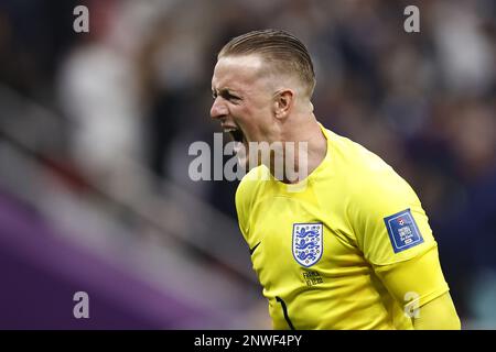 AL KHOR - England goalkeeper Jordan Pickford during the FIFA World Cup Qatar 2022 quarter final match between England and France at Al Bayt Stadium on December 10, 2022 in Al Khor, Qatar. AP | Dutch Height | MAURICE OF STONE Stock Photo