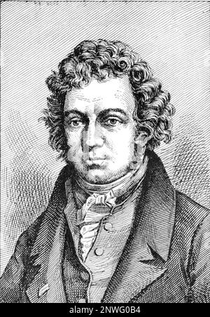 André-Marie Ampère (1775 – 1836) French physicist and mathematician Stock Photo