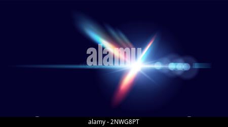 Modern transparent light lens flare background effect. Vector illustration. Stock Vector
