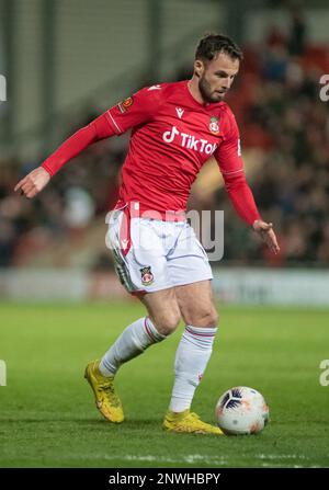 Wrexham's #14 Anthony Forde on the ball, during Wrexham Association Football Club V Chesterfield Football Club at The Racecourse Ground, in in the Vanarama National League. (Credit Image: ©Cody Froggatt/Alamy Live News) Stock Photo