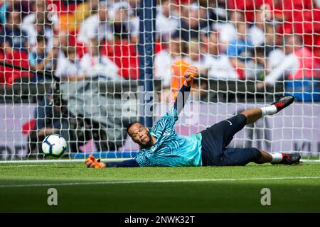 September 15, 2018 - London, United Kingdom - Michel Vorm of Tottenham Hotspur during the pre-match warm-up during the Premier League match at Wembley Stadium, London. Picture date 15th September 2018. Picture credit should read: Craig Mercer/Sportimage(Credit Image: © Craig Mercer/CSM via ZUMA Wire) (Cal Sport Media via AP Images)