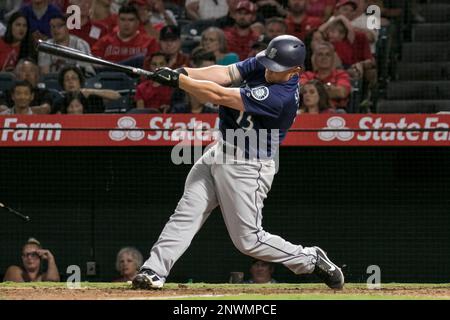 ANAHEIM, CA - JULY 16: Kyle Seager (15) is congratulated after he