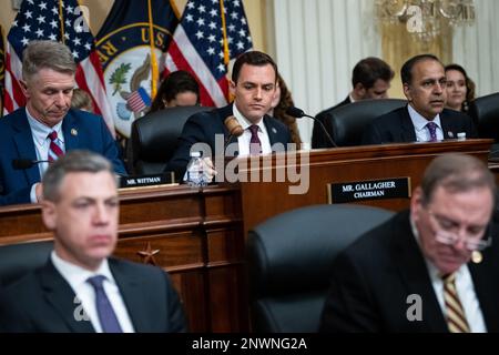 Representative Mike Gallagher (R-WI), Committee Chair, speaks during a ...