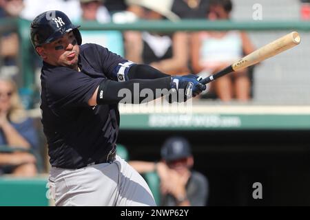 ST. PETERSBURG, FL - FEBRUARY 28: Tampa Bay Rays Infielder Curtis Mead (25)  at bat during the MLB Spring Training game between the New York Yankees and  the Tampa Bay Rays on