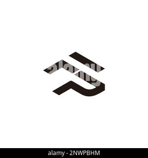 triangle stripes line geometric sporty logo vector Stock Vector