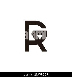 letter gr simple geometric line logo vector Stock Vector
