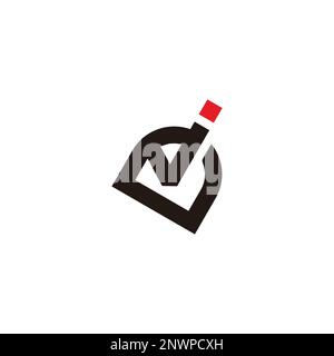 letter jd colorful check mark logo vector Stock Vector