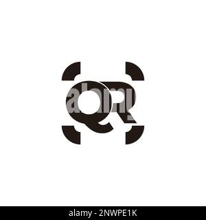 letter qr square code symbol icon vector Stock Vector