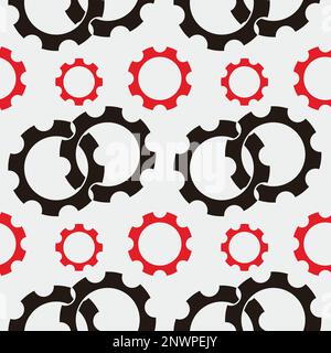 cog machine colorful gear seamless background vector Stock Vector