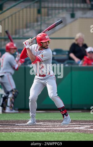 Maryland Terrapins Elijah Lambros (11) bats during an NCAA baseball ...