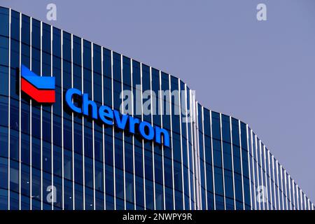 Chevron office block  building, Perth, Western Australia Stock Photo