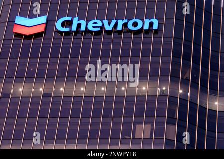 Chevron office block  building, Perth, Western Australia Stock Photo