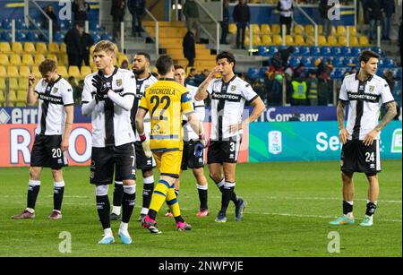 Parma, Italy. 05th Feb, 2023. Tardini Stadium, 05.02.23 Enrico Del Prato  (15 Parma) during the Serie B match between Parma and Genoa at Tardini  Stadium in Parma, Italia Soccer (Cristiano Mazzi/SPP) Credit