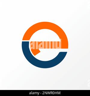 Unique but simple letter or word 1E sans serif font on 3D shape image graphic icon logo design abstract concept vector stock monogram or initial Stock Vector