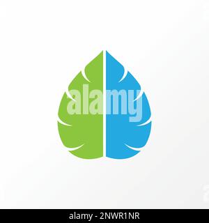 Unique but simple monstera leaf swiss cheese plant stem tropical image graphic icon logo design abstract concept vector stock nature or botany Stock Vector