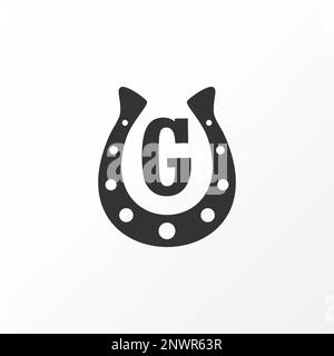 Simple and unique letter or word S font on vintage horseshoe image graphic icon logo design abstract concept vector stock classic or initial Stock Vector